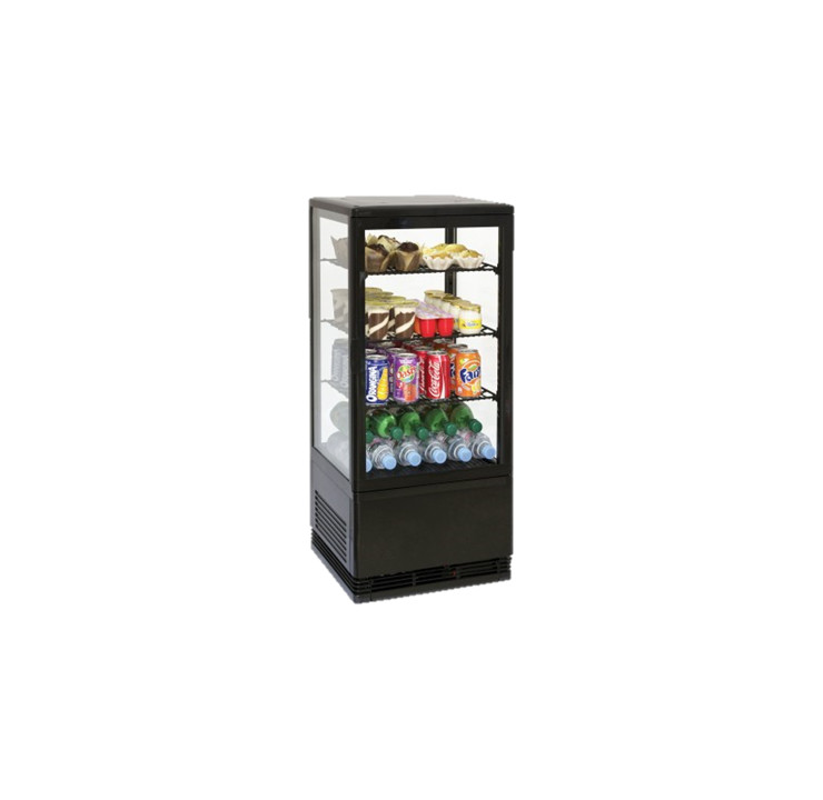 Mini vitrine réfrigérée à poser 78L Gamme Black Mini vitrine réfrigérée à poser 78L Gamme Black
